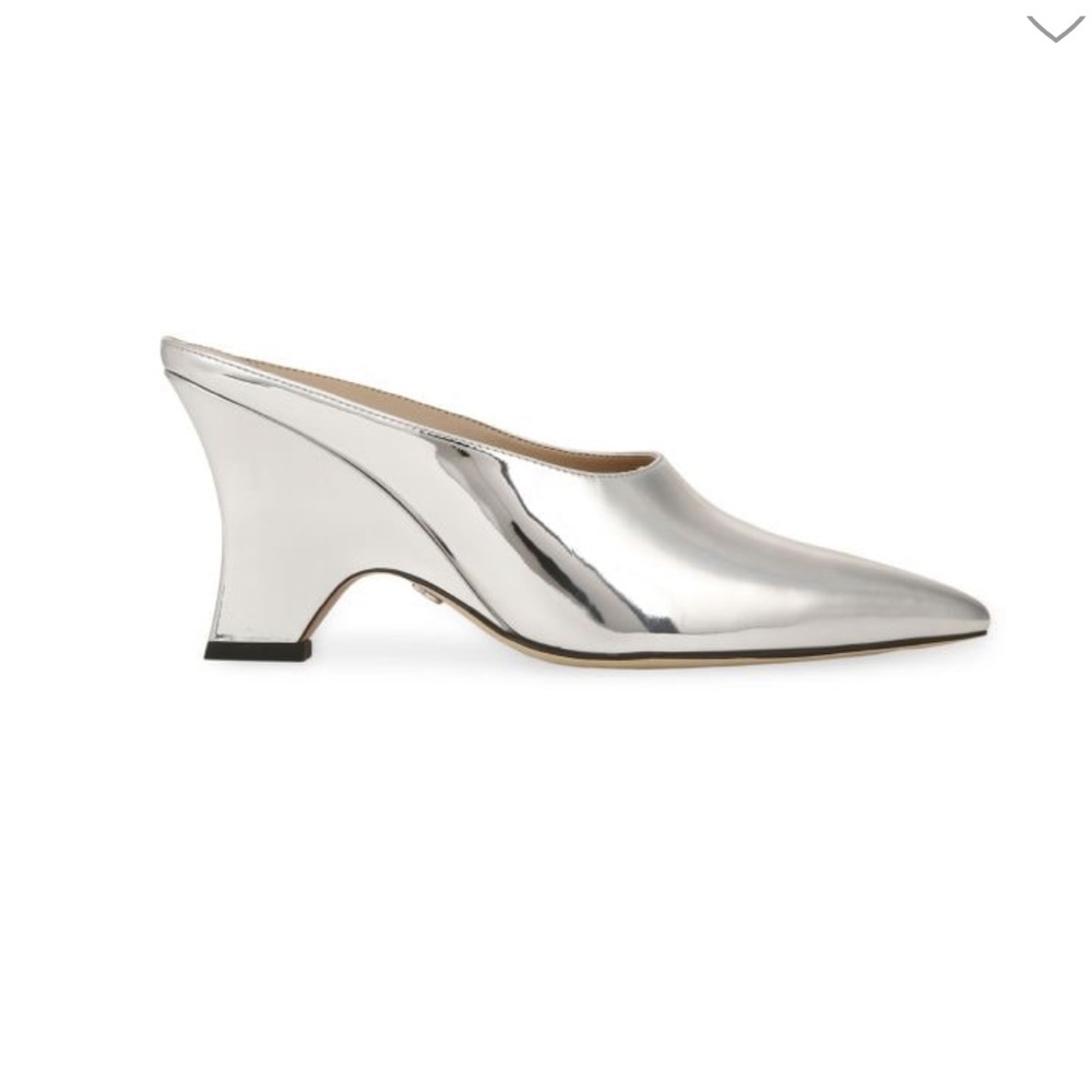 Sam Edelman Vonn Silver Metallic Mules